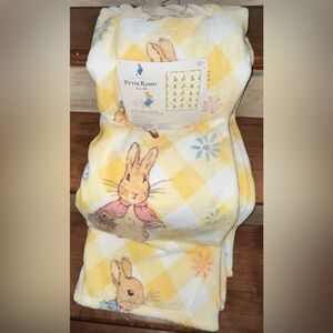🥰 Beatrix Potter Peter Rabbit Easter Spring Garden Plush Throw Blanket 50” x 70”